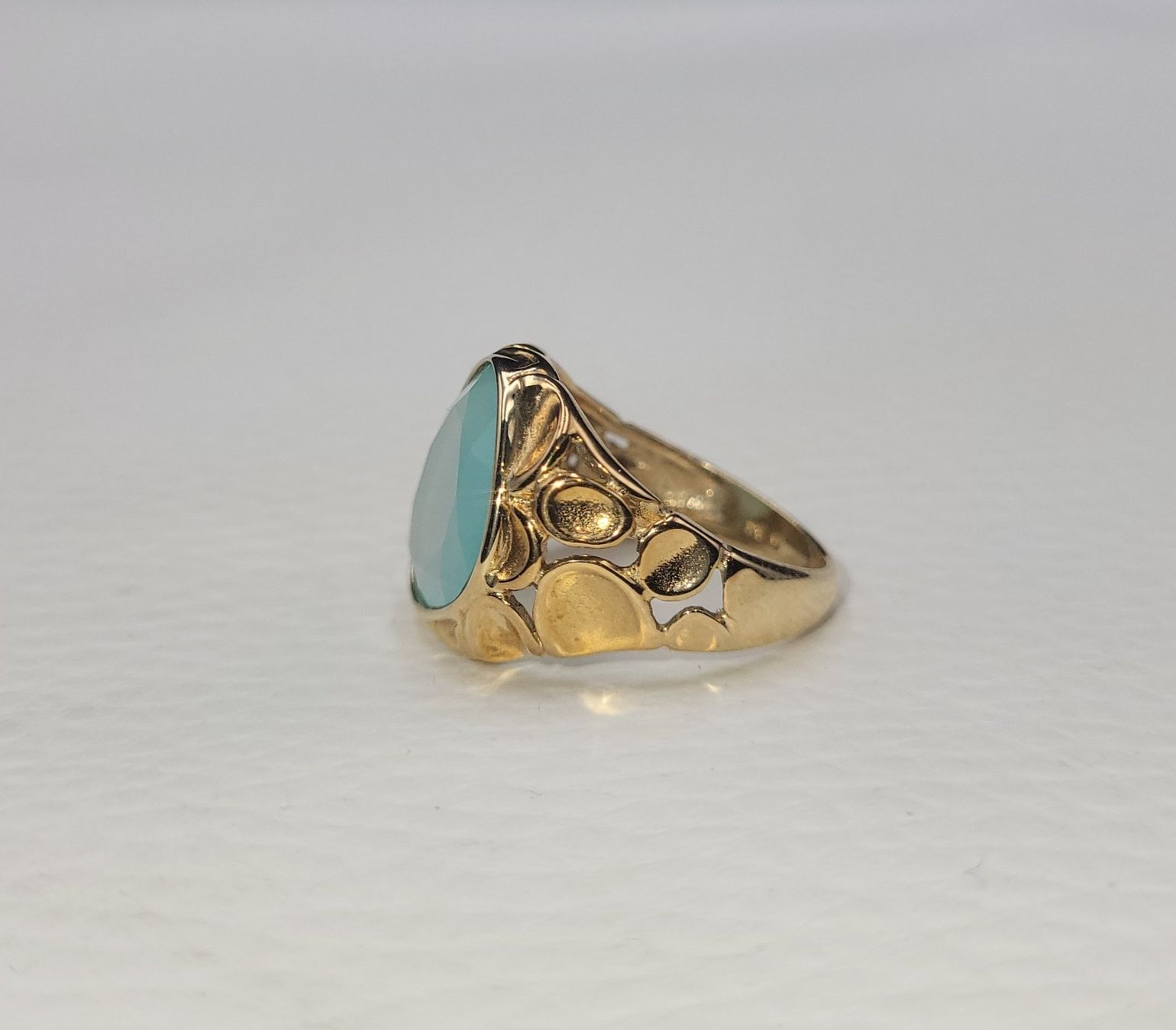 Anelli: 375 Vintage Massiv Gold Ring Mit Stein – Usato da Wald ZH venduto da Dasilver 6
