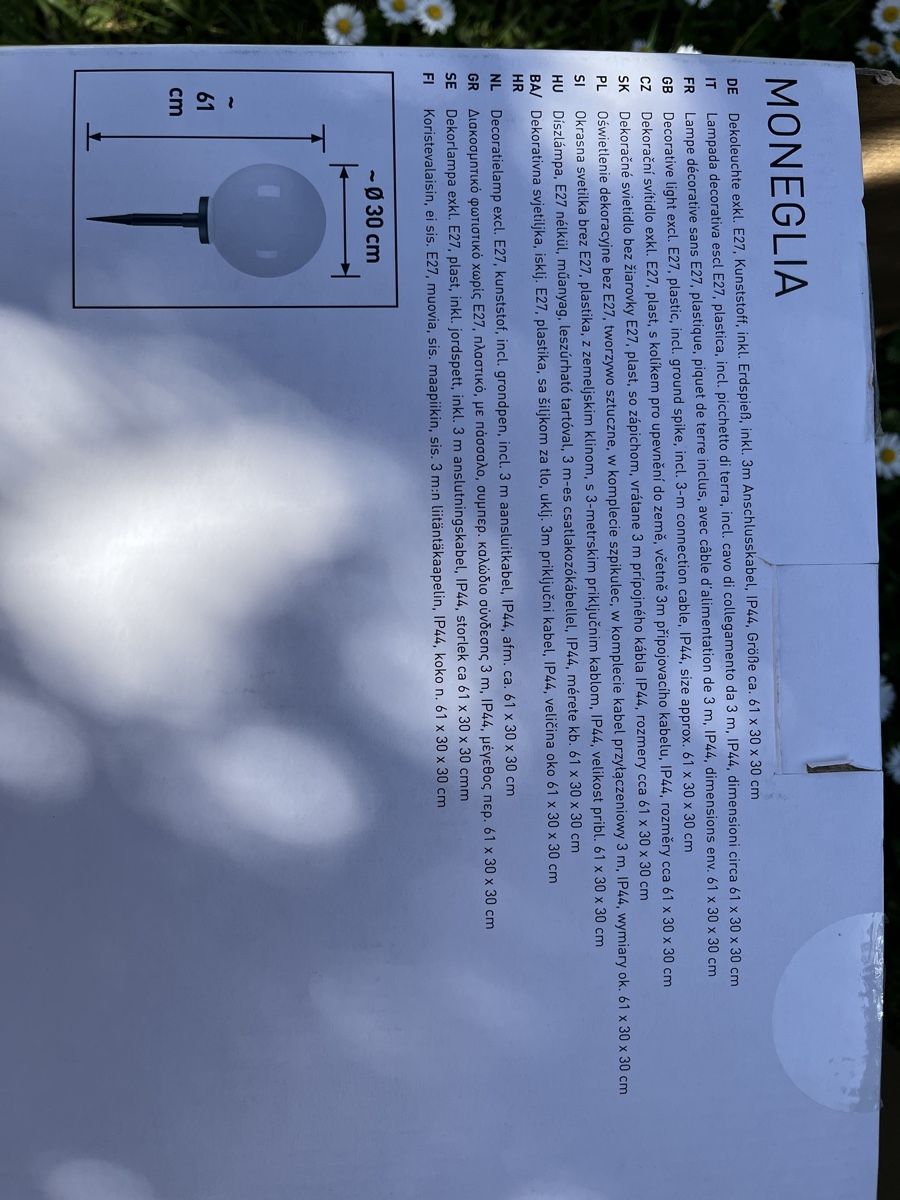 Lampade: Deko Aussenleuchte Kugel – Nuovo e nell'imballaggio originale da Sulz AG venduto da Zissi31324 3