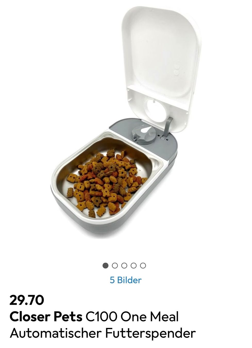 Mangimi: Futterautomat Closer Pets C100 One Meal gebraucht – Usato da Bolligen venduto da Mitica 2