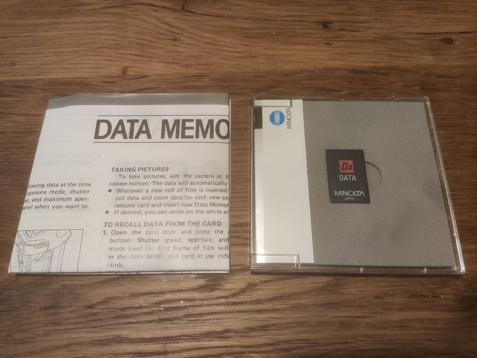 Minolta Kamera: Minolta - Data Memory Card (Dynax/Maxxum 7000i Cameras) – Gebraucht aus Oberembrach von giu_7ksd 1