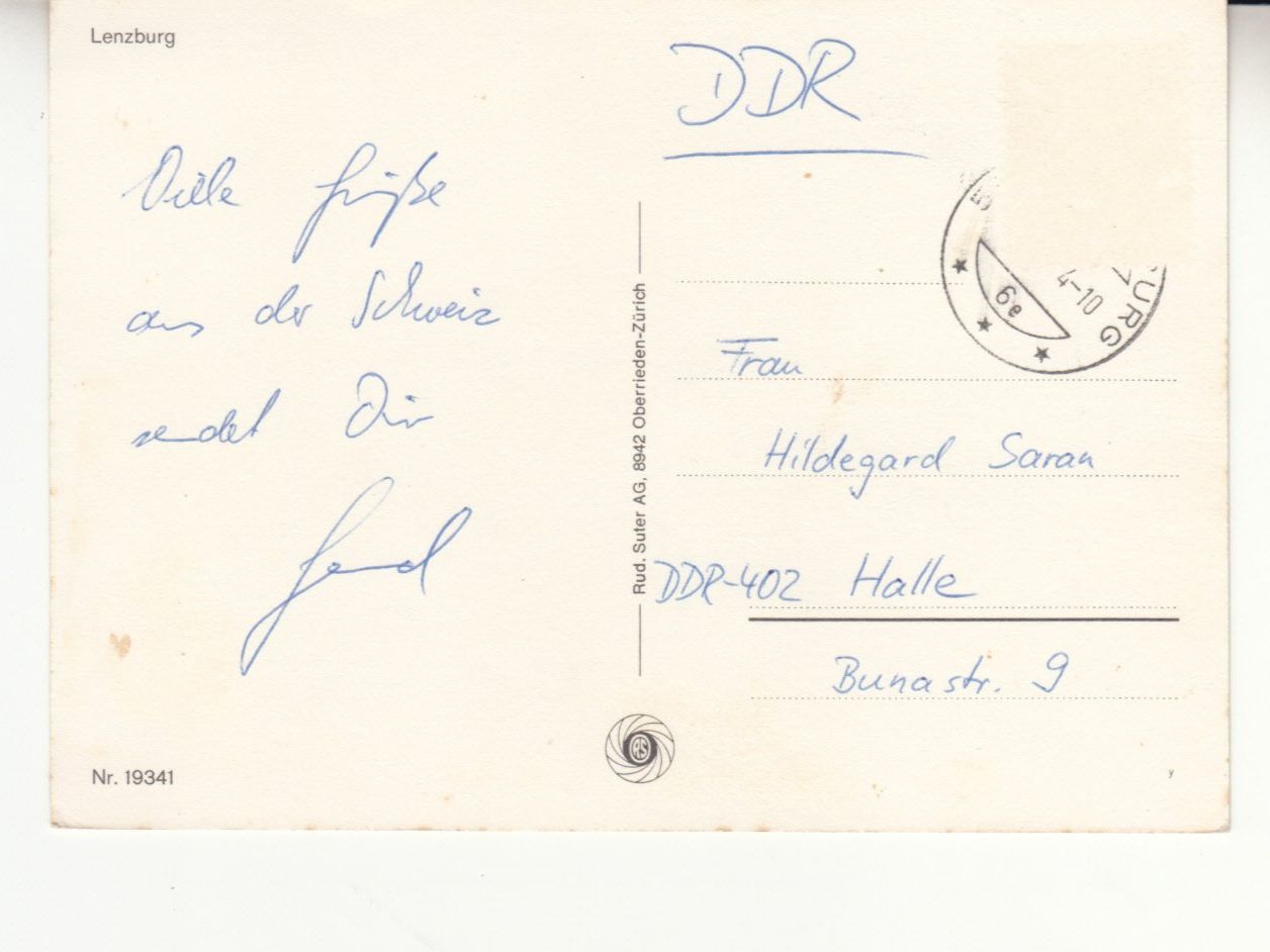 Ansichtskarten: Lenzburg 1974 – Gebraucht aus Bürglen TG von StampGraf 1