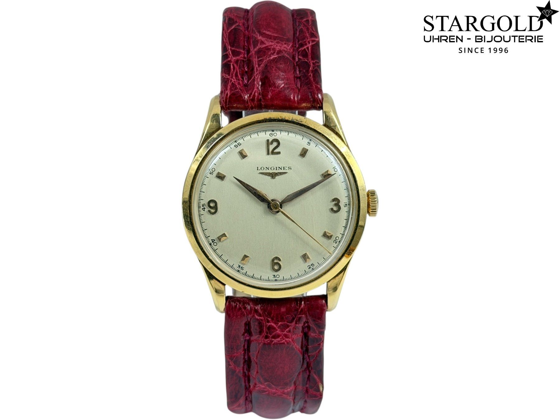 Longines Orologi: Longines Handaufzug Vintage Gold – Usato da Zürich venduto da Stargold-Uhren