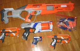 Nerf Sammlung, Elite, AlphaHawk, Strongarm und mehr!