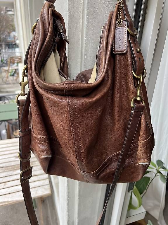 Borse da donna: Coach Schultertasche, dunkelbraun – Usato da Zürich venduto da Zebra_20