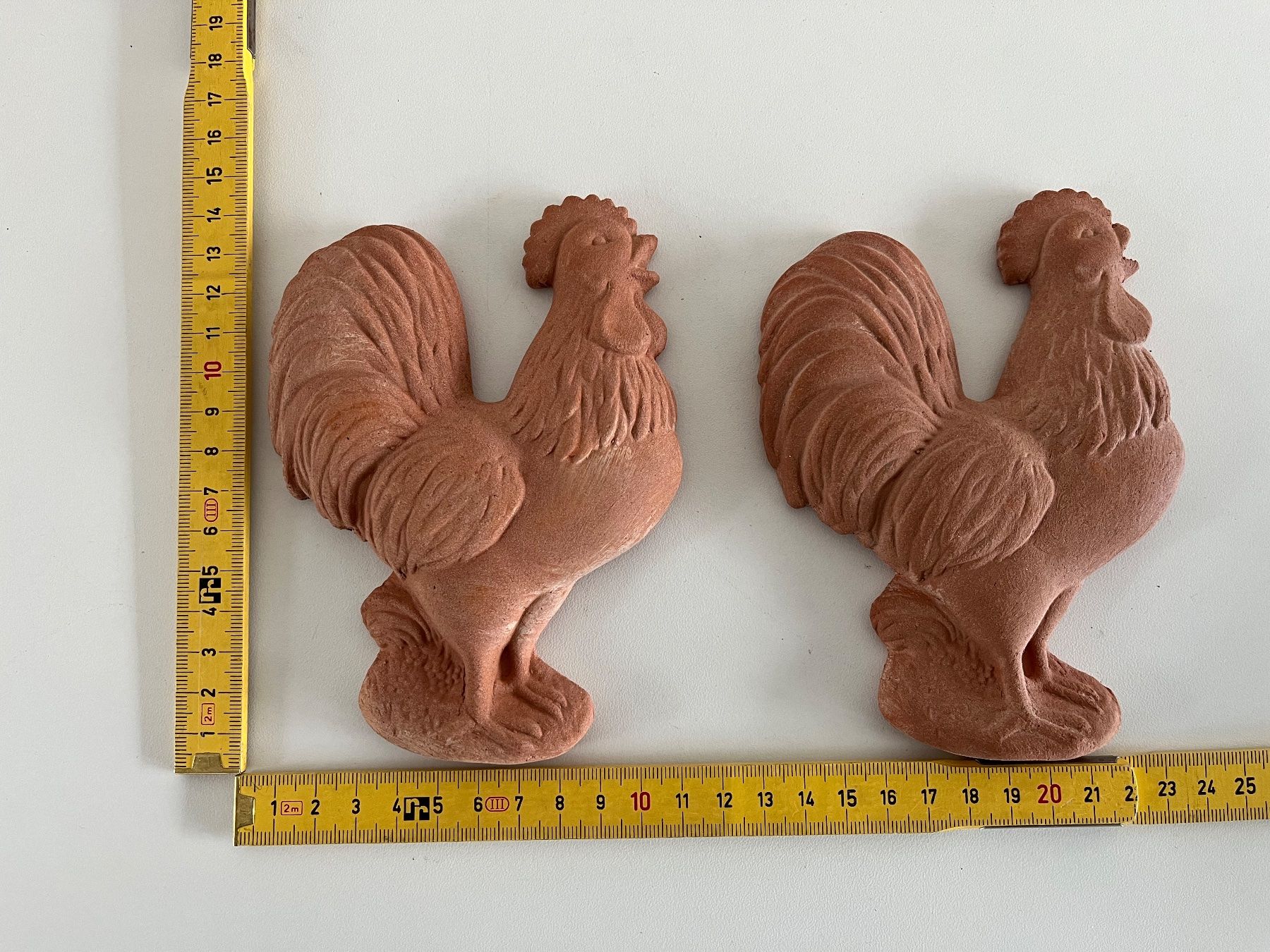 Tutte le decorazioni: 2 Stk. Terracotta Hühner – Usato da Wetzikon ZH venduto da seli03 3