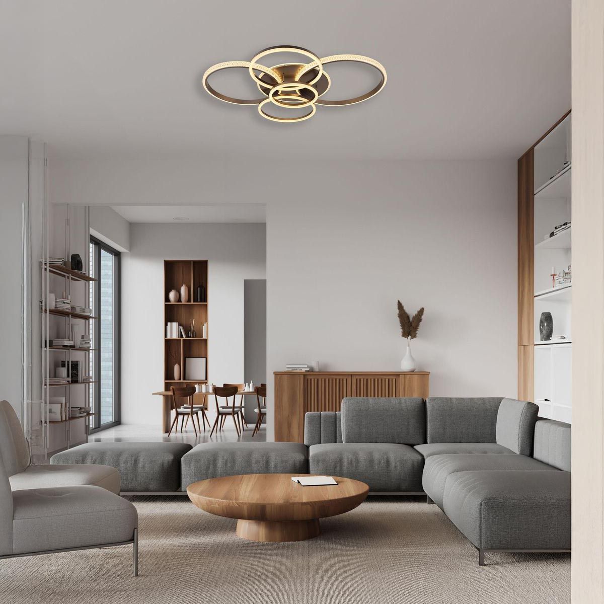 Lampadari & plafoniere: LED Deckenleuchte, Ringe, 110 cm x 88 cm – Nuovo (secondo la descrizione) da Kreuzlingen venduto da Smart-Light 1