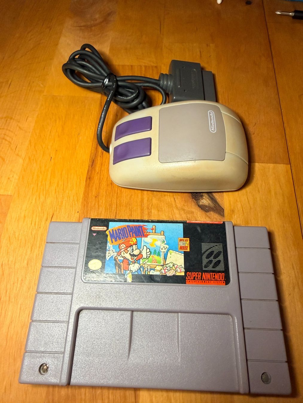 Nintendo Giochi: Jeu SNES US loose: Mario Paint + Souris – Usato da Bellevue venduto da LarsUlrich01