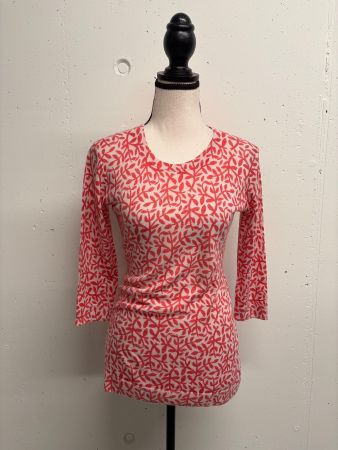 Leichter FFC Sommer Pullover mit 3/4 Arm Kaschmir rot