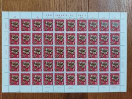 Postfrisch, gültige Schweizer Frankatur, Briefmarkenbogen