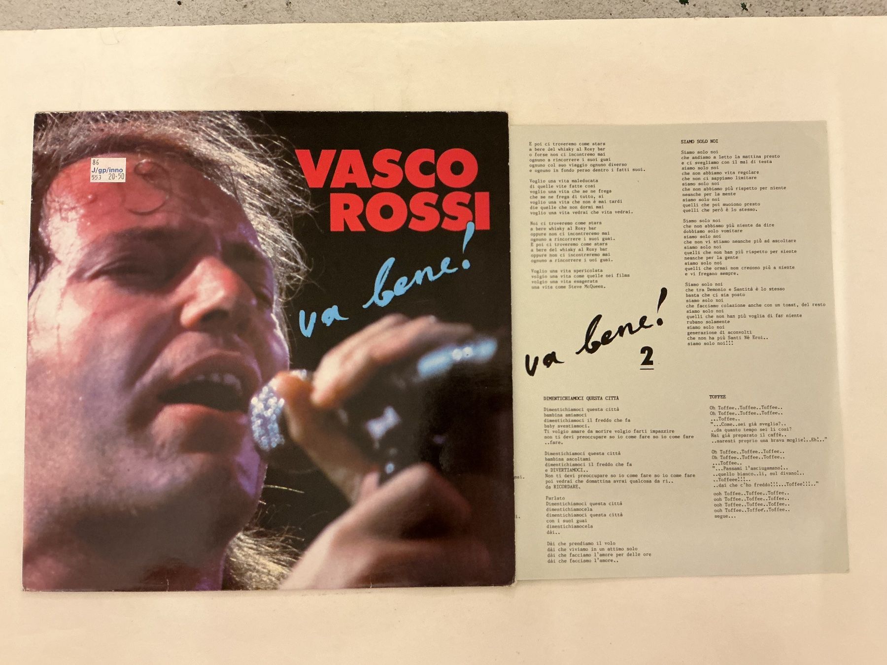 Dischi in vinile: Vasco Rossi LP - Va bene – Usato da Winterthur venduto da Tumko-Vinyl