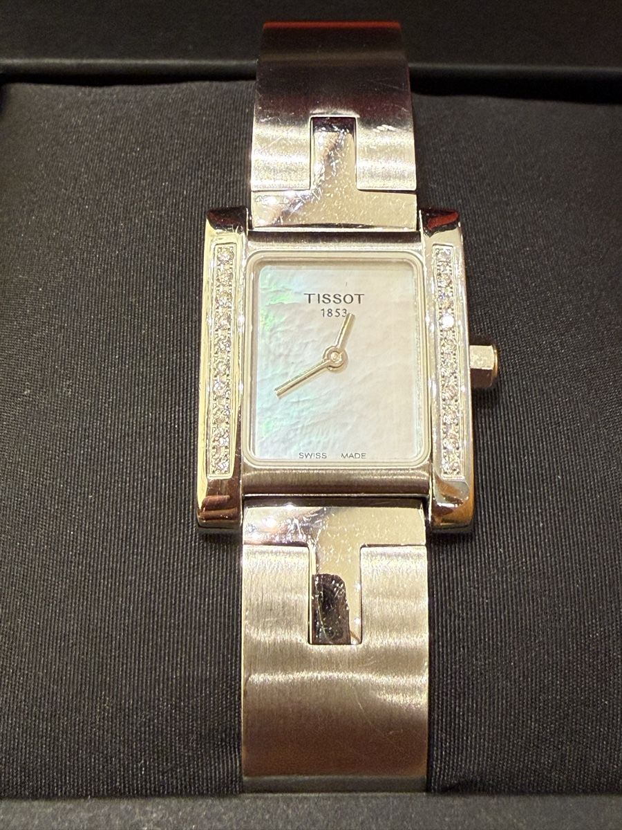 Tissot Orologi: Tissot Damenuhr Square mit Diamanten – Usato da Watt venduto da Steffi84 1