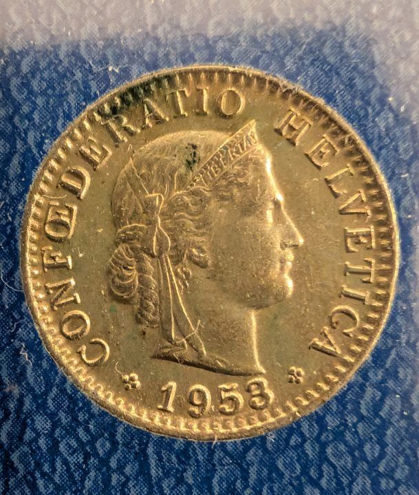 Alle Münzen: 20 Rappen 1953 – Gebraucht aus Arch von coinsandmore