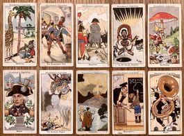 1937 - 10 Antike HOWLERS Sammelbilder - England