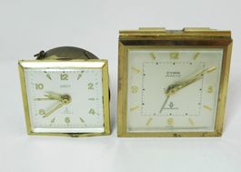 2 Vintage Wecker, Uhrwerke drehen, Uhrex/Cyma
