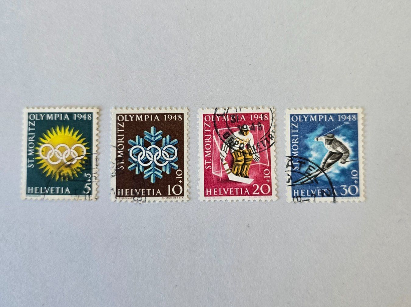 Tutti i francobolli: Olympische Winterspiele St. Moritz 1948 – Usato da Schaffhausen venduto da rober77