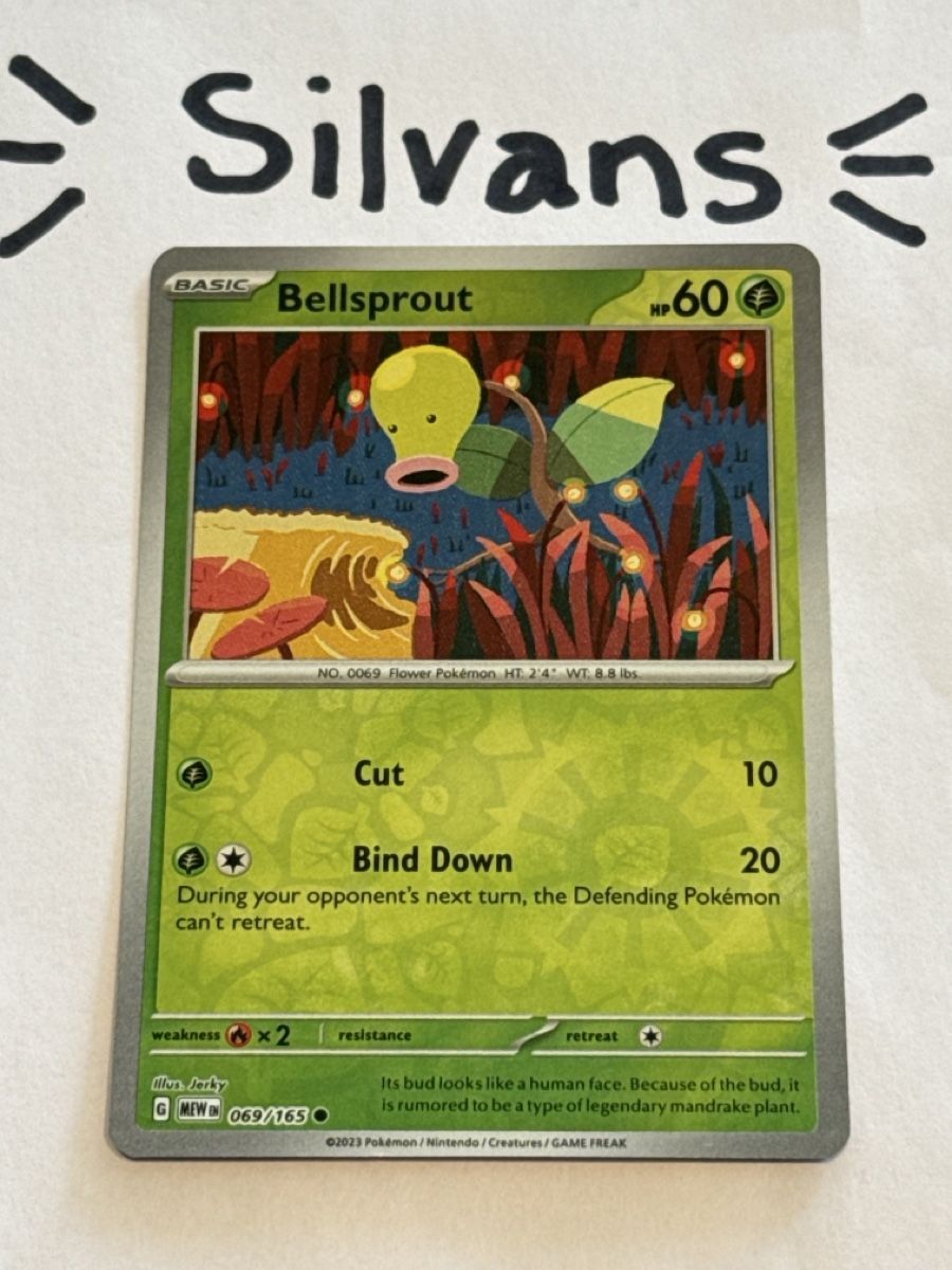 Pokémon Sammelbilder & Trading cards: Bellsprout Reverse Holo MEW 069 Englisch – Neu (gemäss Beschreibung) aus Wil SG von Silvans