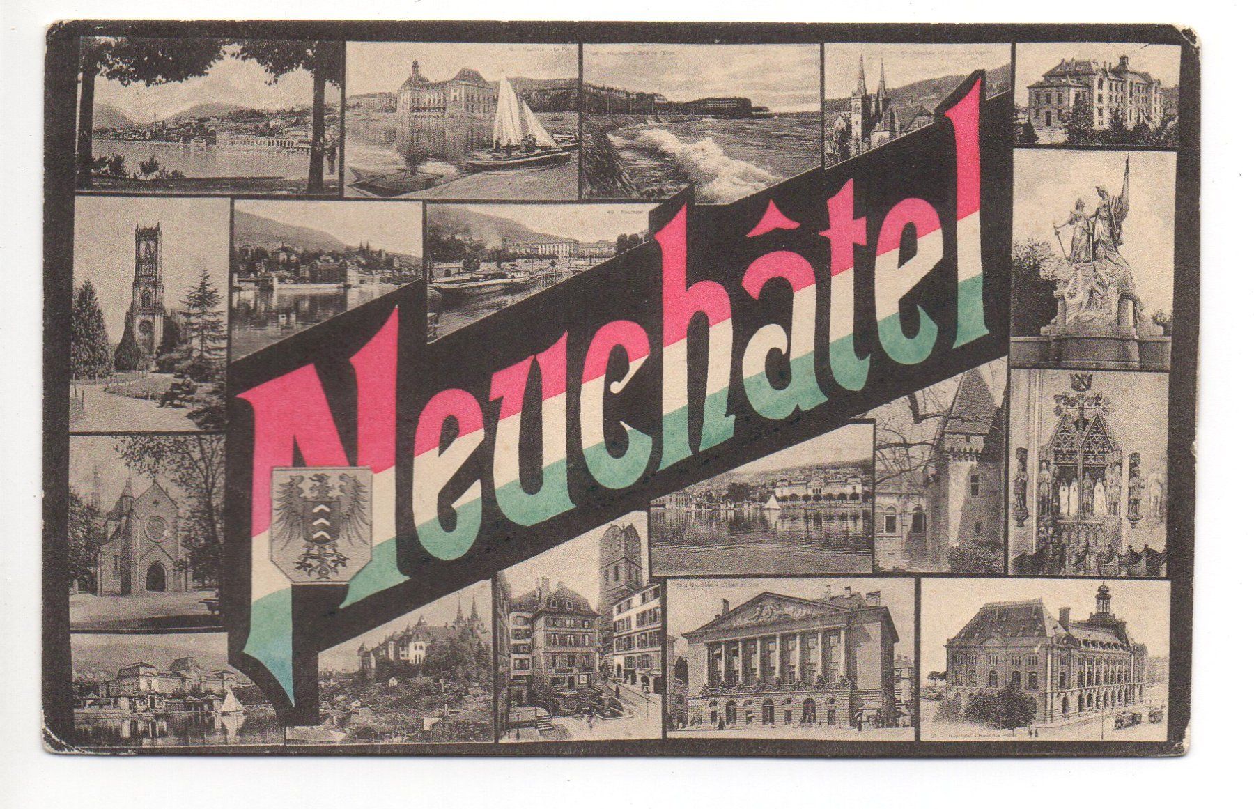 Cartes postales: Mehrbild-AK NEUCHÂTEL – D'occasion à Jona par philajona