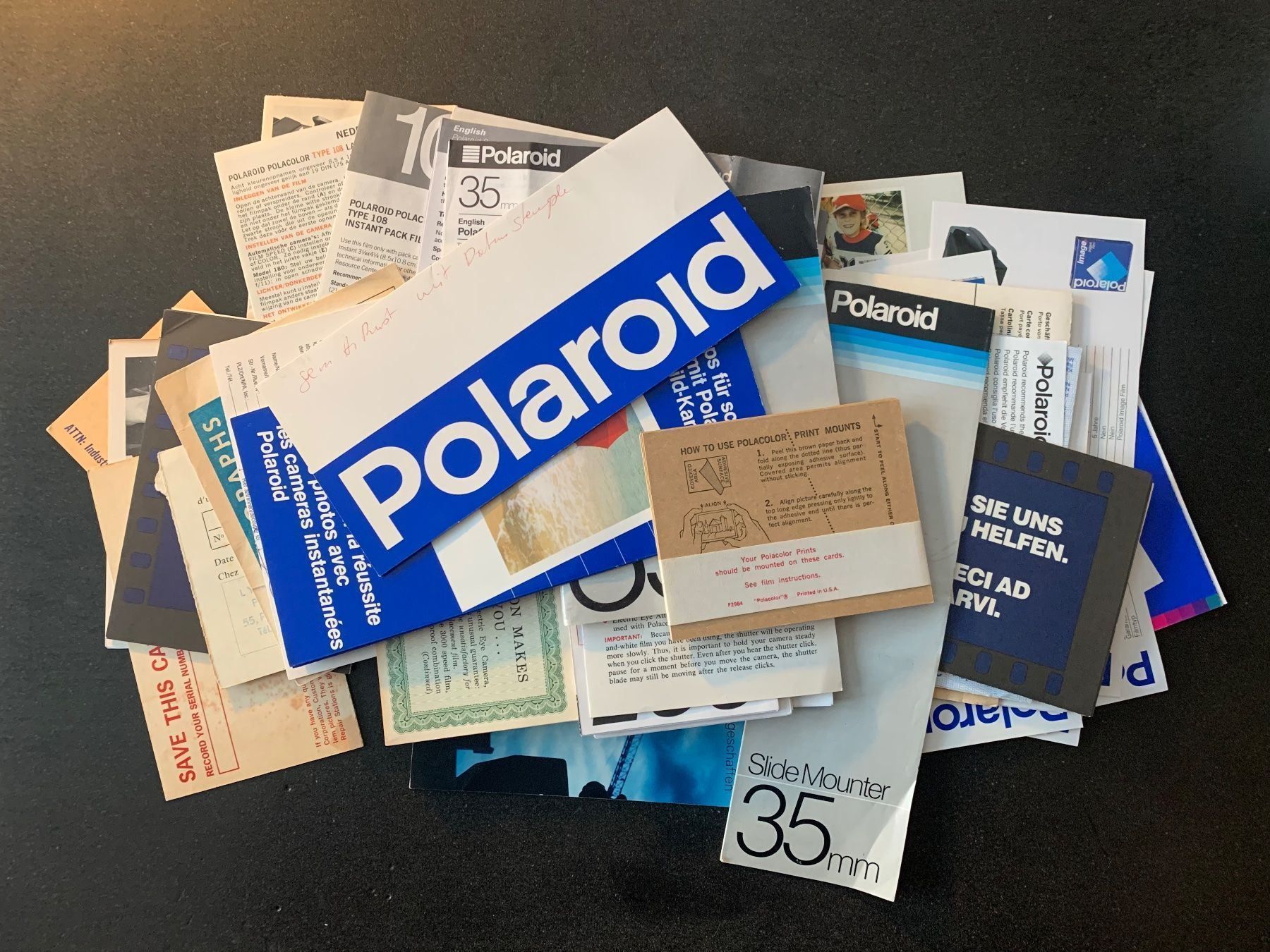 Documenti: Lot de prospectus Polaroid – Usato da Corserey venduto da instant-shop