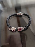 Totenkopf Armband Leder