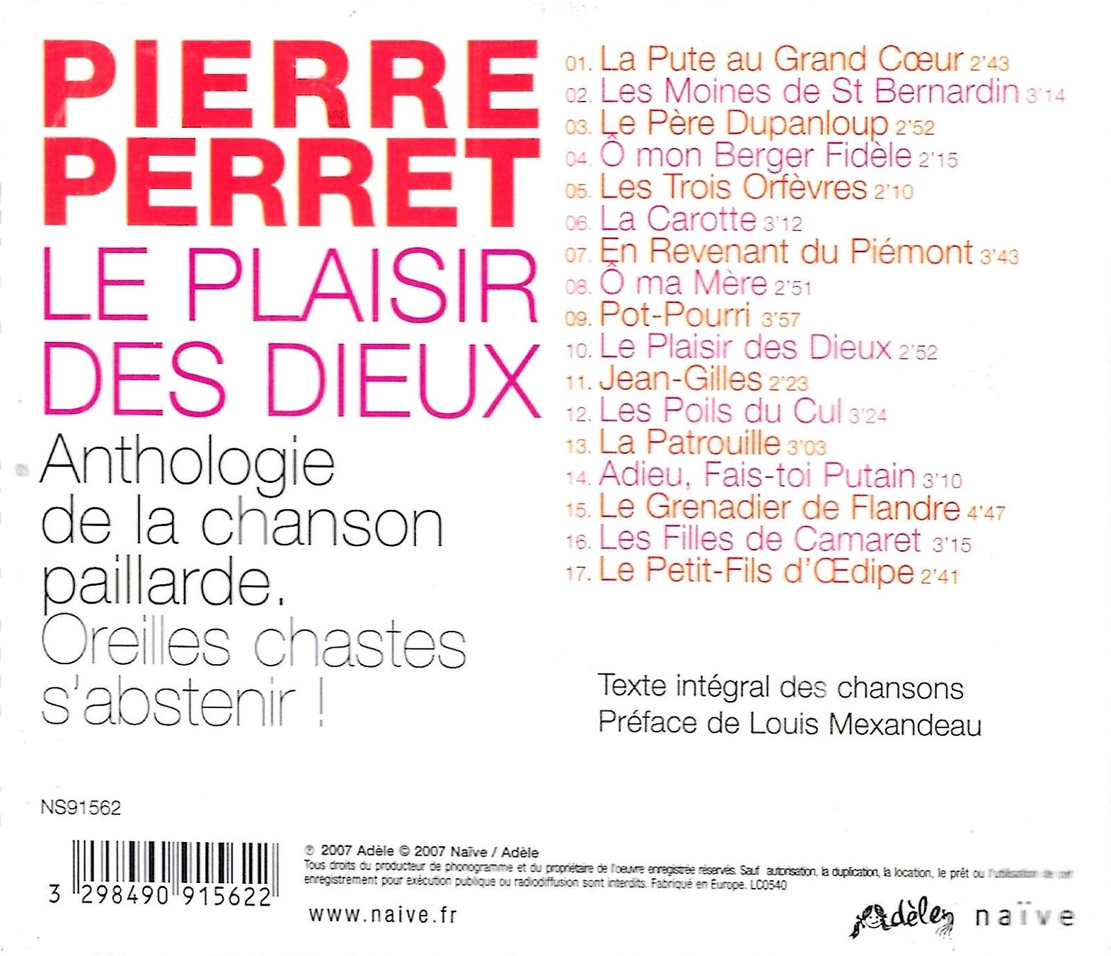 CD: Pierre Perret - Le plaisir des Dieux – Usato da Savagnier venduto da Ne2065 1