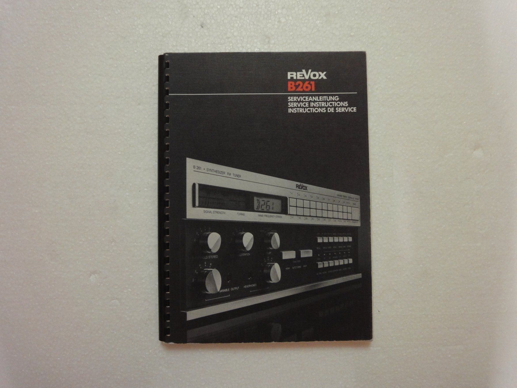 Revox Bandmaschinen: Revox B 261 original Serviceanleitung Studer – Gebraucht aus Basel von Rc89