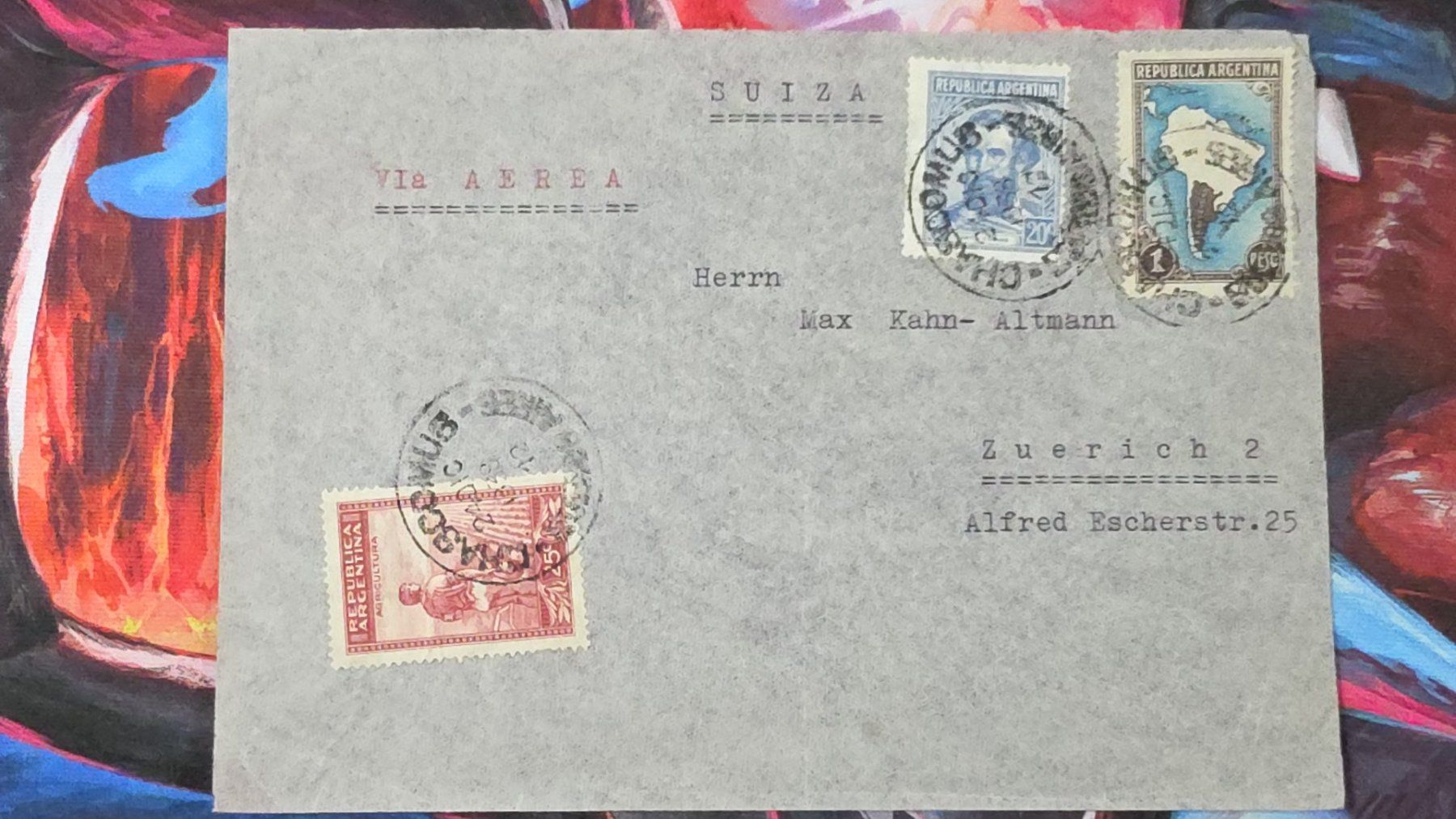Tutti i francobolli: CL32 Enveloppe + Timbre Argentine 1948 – Usato da Cousset venduto da Patrick_Collections