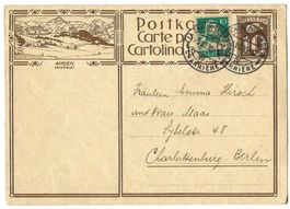 1930 Bildpostkarte Nr. 119-002 Bild AMDEN, gest. CHX-FDS