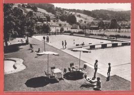 Wattwil Schwimmbad - Fotokarte ca. 1955