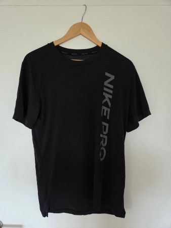 Nike Pro Dri-FIT Burnout Herren T-Shirt S Schwarz Grau