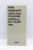 Ford Farbkarte 1988 Prospekt