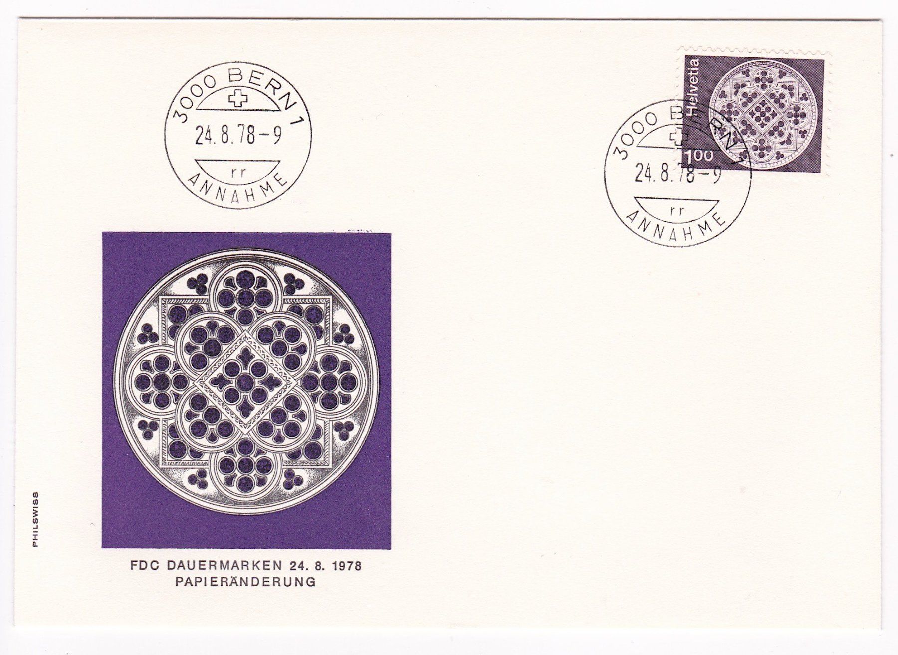 Alle Briefmarken: 1978 Nr. 610-611, Papieränderung – Gebraucht aus Richterswil von Dyaris2025 1