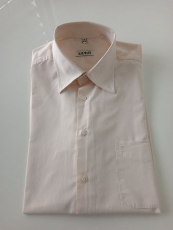 Balmain Paris, Edles Hemd mit Stehkragen in Beige, Neuwertig