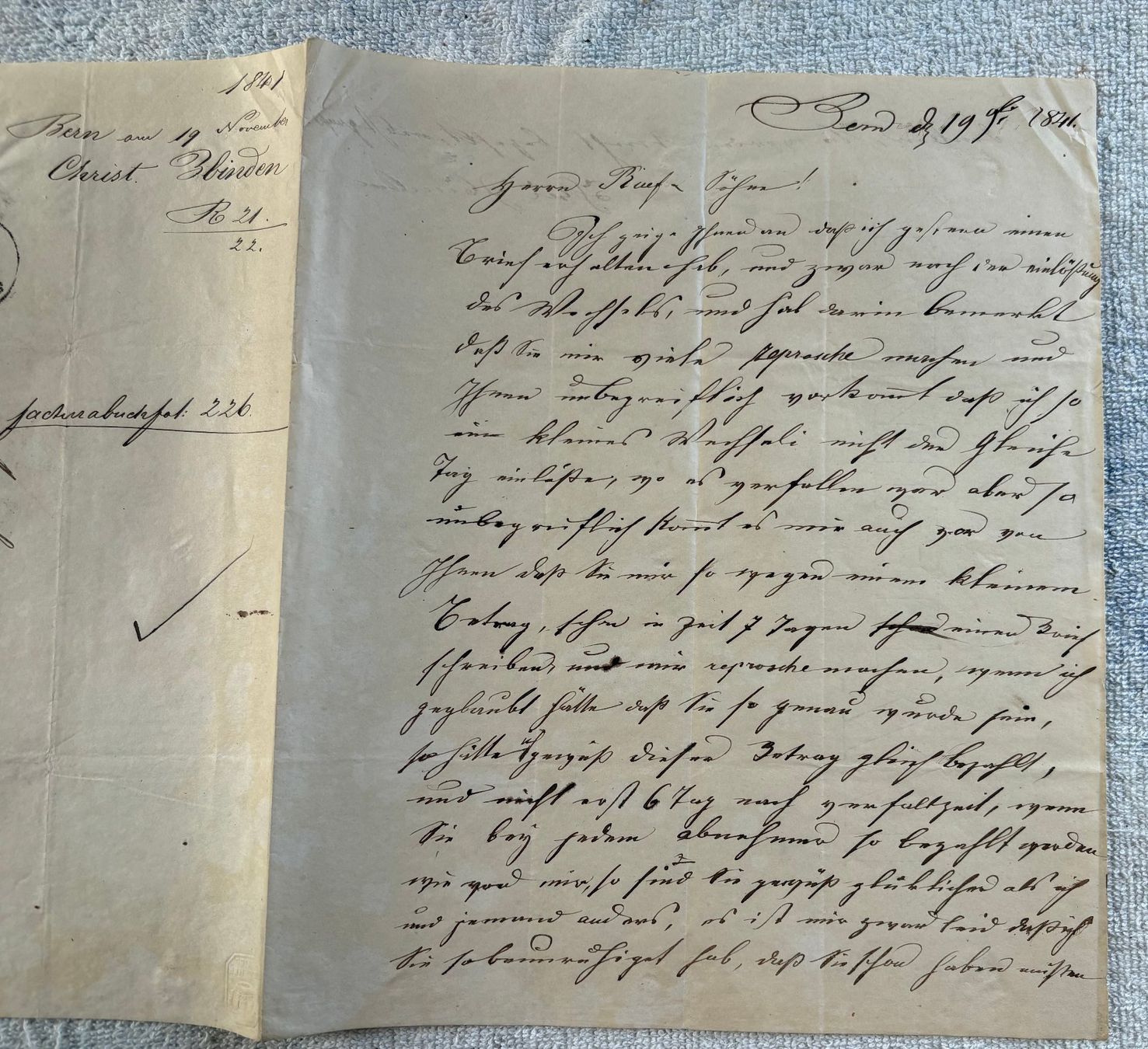 Documenti: ANTIKER BRIEF VON 1841 – Usato da Ostermundigen venduto da Kari1937 4