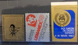 Diverse Vignetten Schweiz u.a. NABA 1971 & LEMANEX 1978
