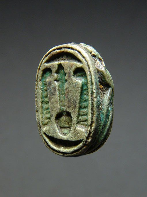 Minerali & Pietre curative: Ägyptischer Skarabäus mit Hieroglyphen – Usato da Stäfa venduto da deebeecee 2