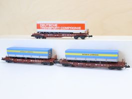 ROCO 3 x HUPAC Wagen Set "Bertschi AG & Co" Spur N
