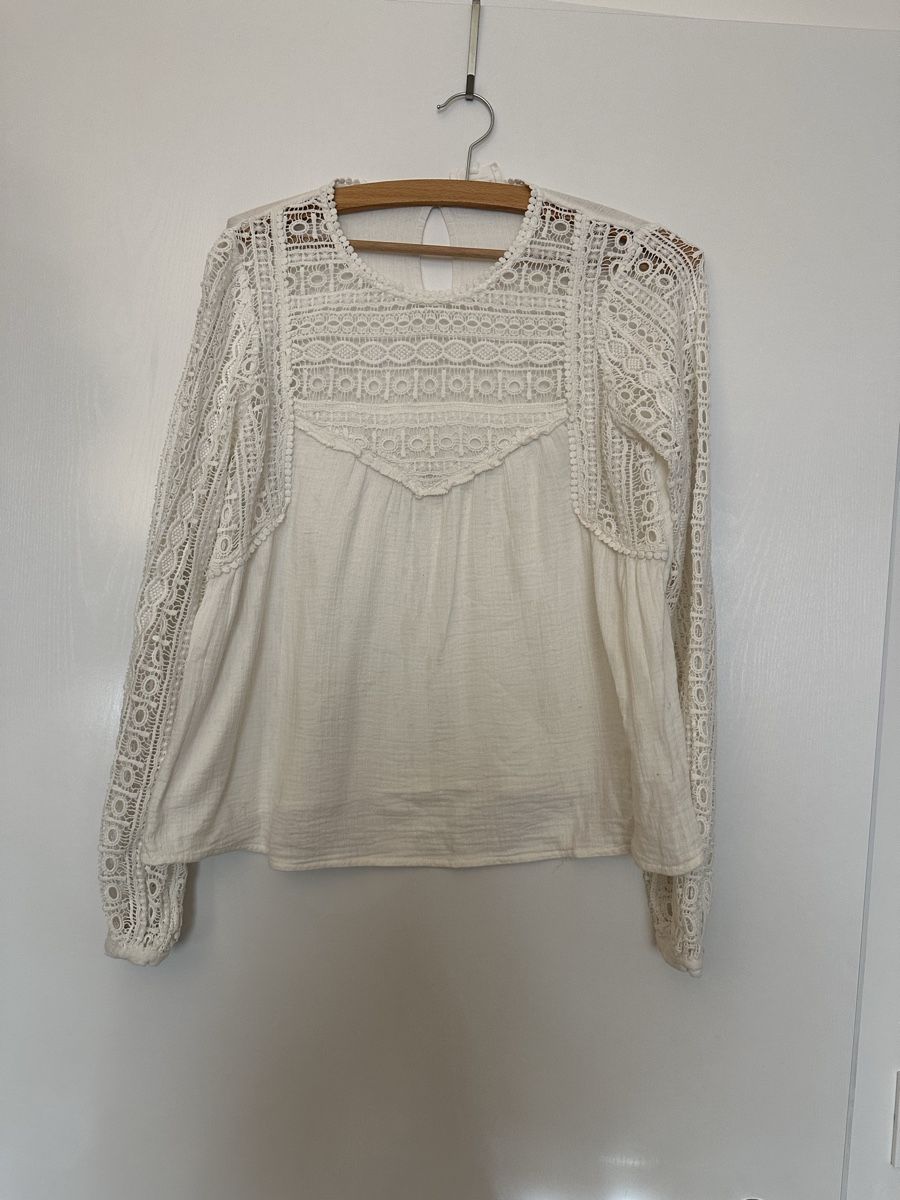 Sezane Top: Haut blanc Sézane – Nuovo (secondo la descrizione) da Lausanne venduto da Liinoa