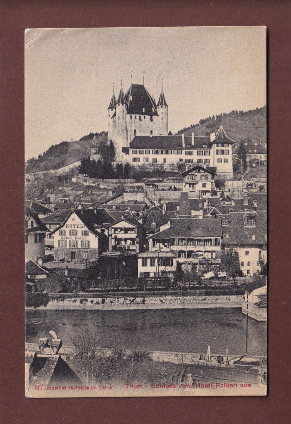 Cartoline postali: THUN -Teil mit Schloss - 1914 // Eckbug // – Usato da Pully venduto da nicecards-shop