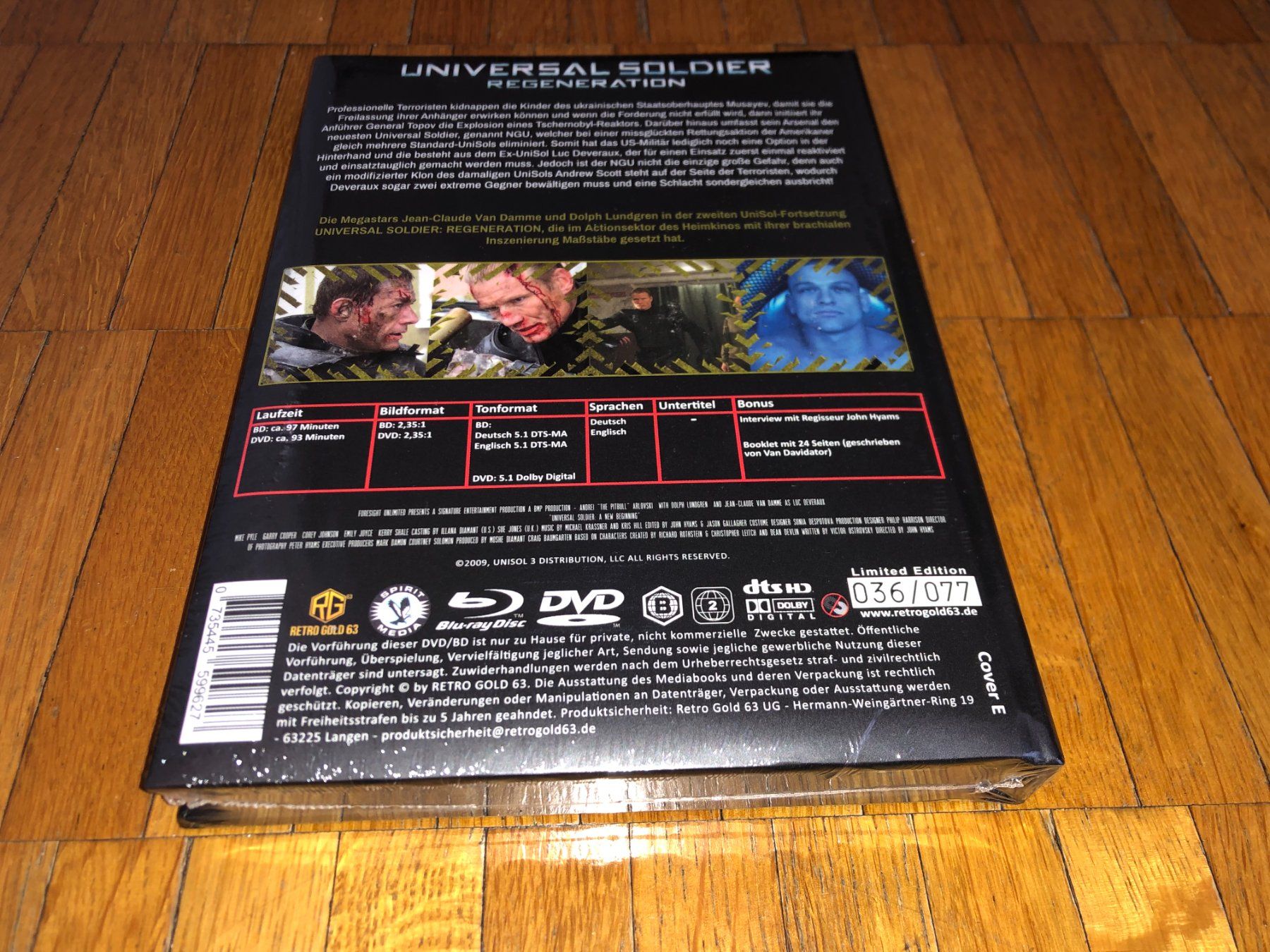 Tutti i DVDs: Universal Soldier - Regeneration -MEDIABOOK-WATTIERT-E-UNCUT – Nuovo e nell'imballaggio originale da Basel venduto da havsok 1