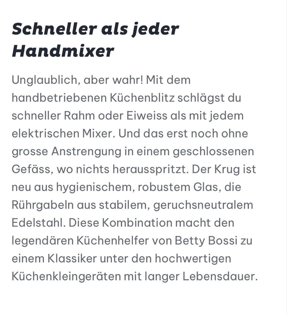 Betty Bossi Elettrodomestici da cucina: Betty Bossi Küchenblitz – Usato da Lachen SZ venduto da LinWeg 3