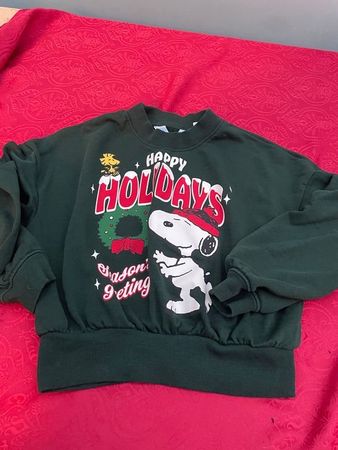 Mädchen Pullover Snoopy Weihnachten 134/140