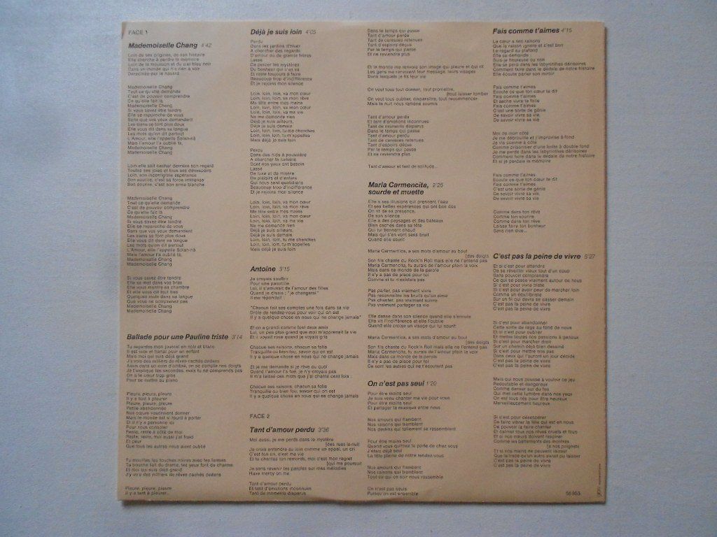 Vinyles: MICHEL BERGER  -  BEAURIVAGE – D'occasion à Bex par Giorgiob 3