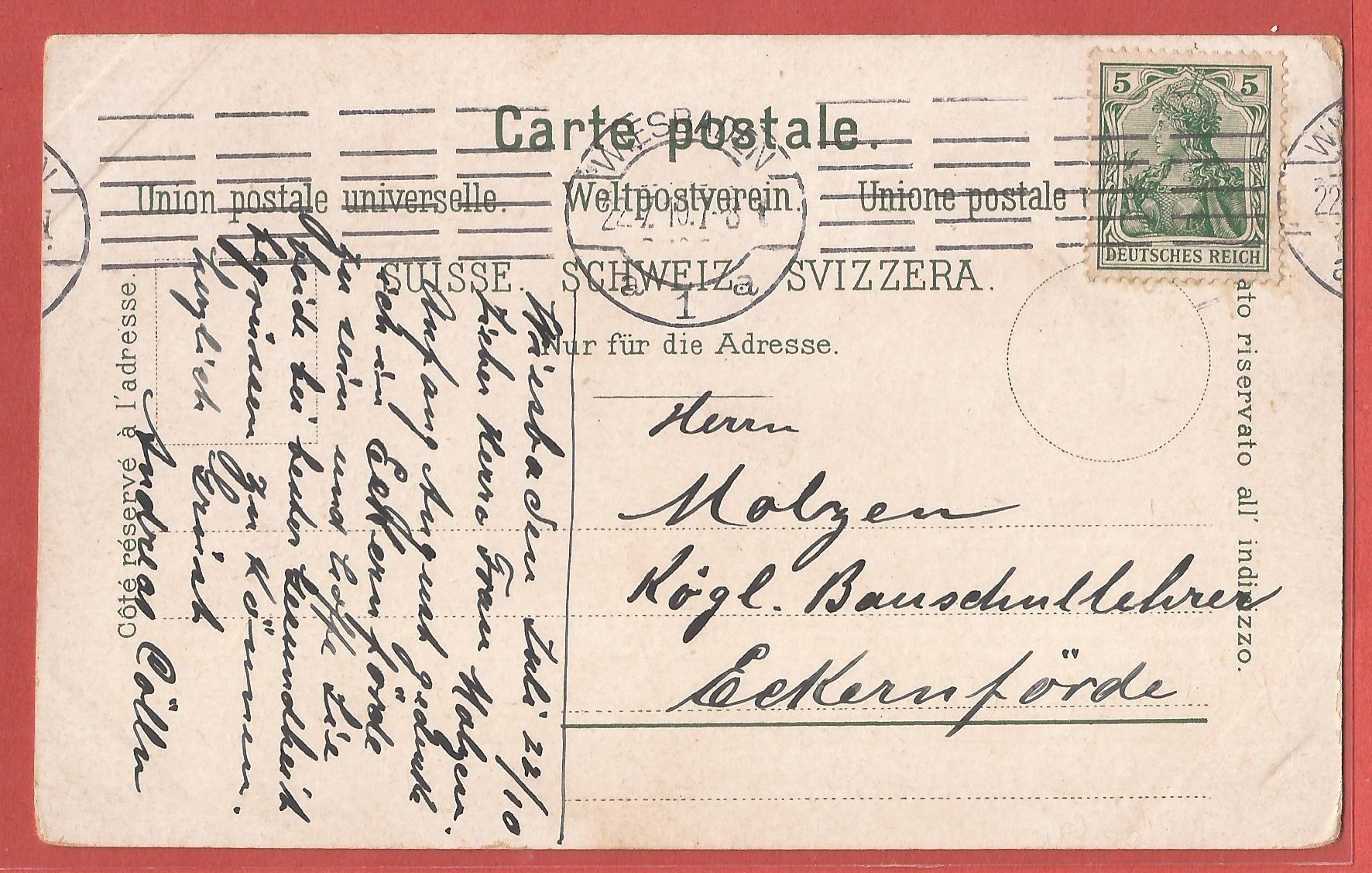 Cartoline postali: Brunnen - Kutsche im Dorf - 1907 – Usato da Fislisbach venduto da Porano 1