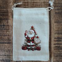 Weihnachtlicher Geschenksack mit Santa Motiv, Neu!
