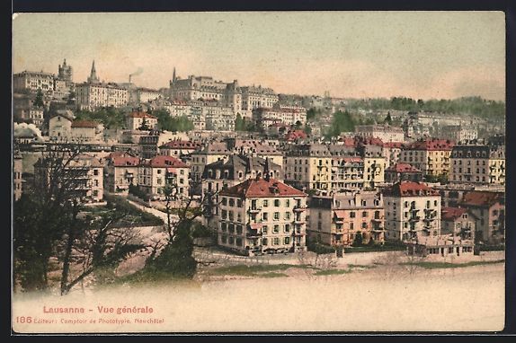 Cartes postales: AK Lausanne, Vue générale – D'occasion à Berlin par bartko-reher