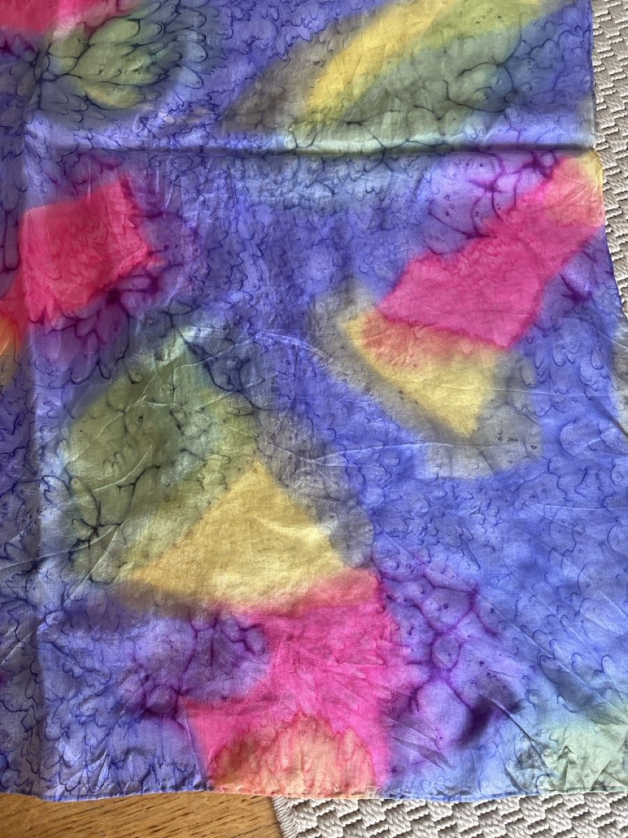 Foulard & Sciarpe: Seidentuch Batik, bunt  – Usato da Solothurn venduto da Bobesch08 1
