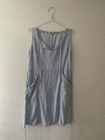 hellblaues Leinenkleid in Gr. M (38)