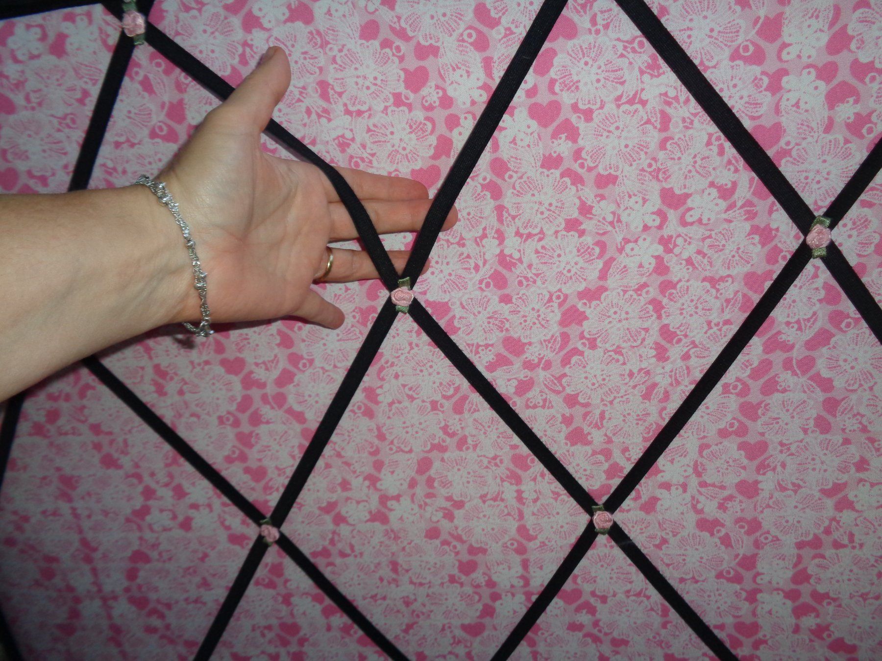 Tableaux: *** Memoboard *** / Pinnwand Rosa / mit Blümchen – D'occasion à Othmarsingen par Leuchtturmlady 1