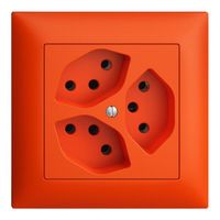 UP Steckdose EDIZIOdue 3×T13 orange, Feller