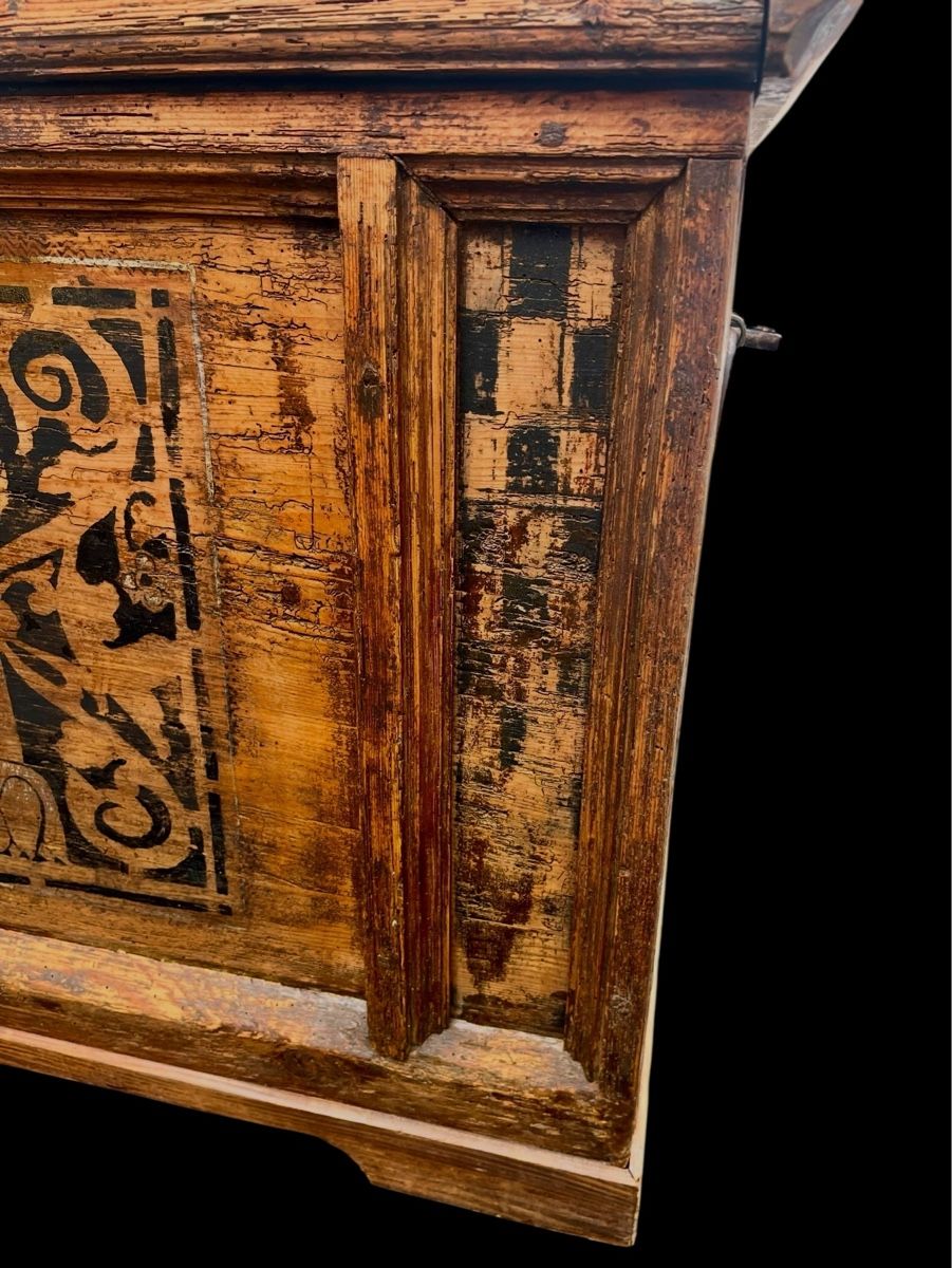 Cassapanche: Flimser Truhe mit Verweis Caviezel 1698 – Usato da Ottikon venduto da san_w99n 2